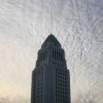 clouds over L.A. City Hall